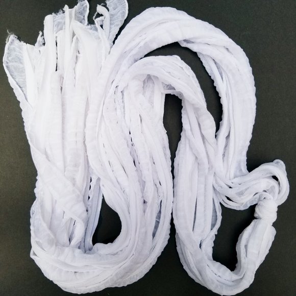 White Thin Flutter Scarf Lightweight Women Accessory Mult… - Picture 4 of 5